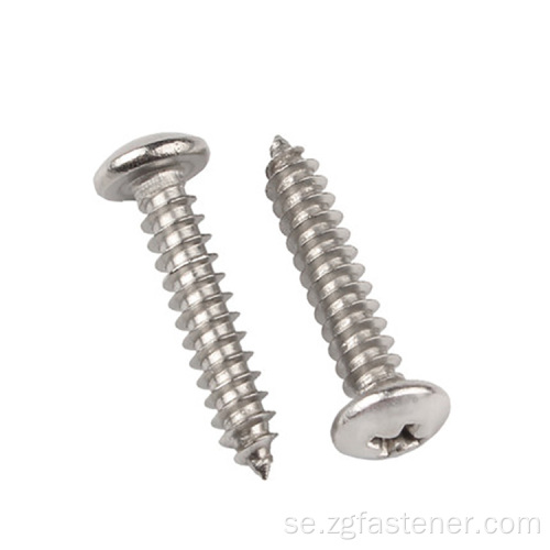 Rostfritt stålkors infälld Pan Head Tapping Screws Din7981